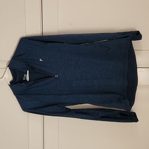 Black/Blue Stripe Old Navy Active Quarter Zip Pullover, size Medium